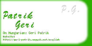 patrik geri business card